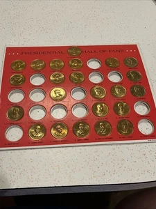 Presidential Hall Of Fame Solid Bronze Coins Collector’s Set Franklin Mint 1968 - Bild 1 von 8