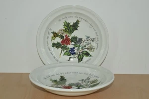Portmeirion Holly and & Ivy - 2 x 22cm Soup / Pasta Bowls (#76) - Picture 1 of 4