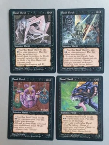 Basal Thrull x4 PLAYSET, MTG Fallen Empires (1994) Common Black Creature NM - Picture 1 of 2