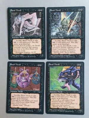 Basal Thrull x4 PLAYSET, MTG Fallen Empires (1994) Common Black Creature NM - Image 1 of 2
