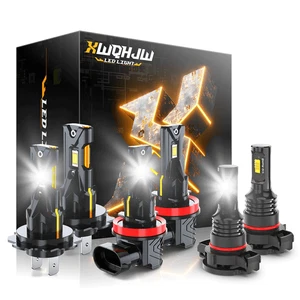 H7+H11+5202 Hi/Lo Beam + Fog LED Headlight Bulbs Kit For 2007~2012 GMC Acadia - Picture 1 of 11