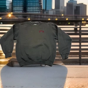 ✅VTG Nike Crewneck Sweatshirt Made In USA MEDIUM Spell Out Nike Logo✅DISTRESSED - Bild 1 von 10