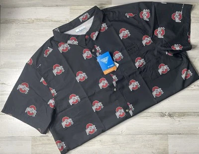 Columbia PFG Ohio State Buckeyes CLG Super Slack Tide Black Shirt Men’s XXL NWT - Image 1 of 4