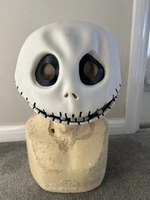 Horror Halloween Official Disney Jack Skellington Full Overhead Soft Vinyl Mask - Image 1 of 4