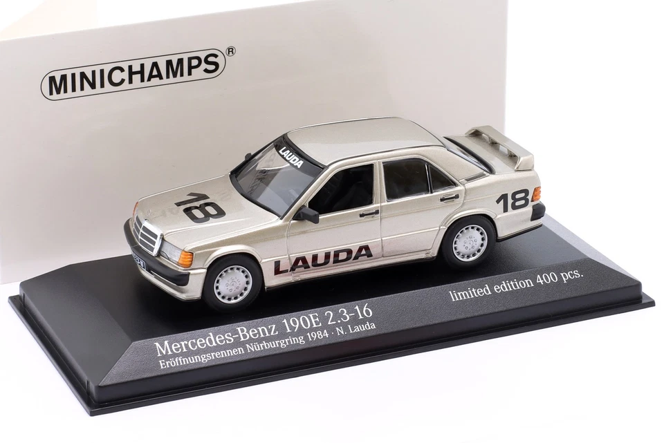 Mercedes-Benz 190E 2.3 #18 2nd Opening Race N�rburgring N. Lauda 1:43 Mini - Image 1 of 1