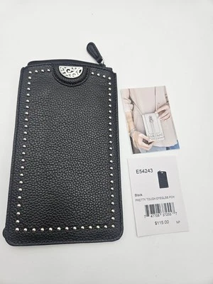 NUEVO CON ETIQUETAS Brighton Bastante Resistente Cuero Gafas de Sol Estuche Bolsa Negro Precio de venta sugerido por el fabricante 115 USD Foto 1 de 4