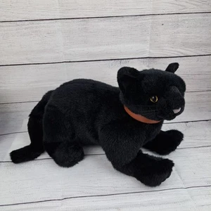 Dakin Applause schwarze Katze Kätzchen Stofftier Plüschtier mit Halsband - Bild 1 von 12