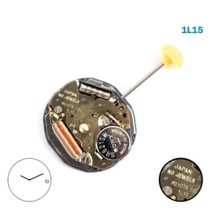 MIYOTA 1L15 JAPANISCHES UHRWERK, 2 ZEIGER, WEISSE DATUMSSCHEIBE AUF 3. - Bild 1 von 3