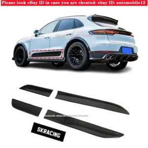Real Carbon Fiber Door Panel Trims Side Blades Set Fits 2019-2023 Porsche Macan - Picture 1 of 13