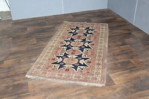 Alter Teppich - LESGHI - Kaukasus Orientteppich Stern Motiv 190 X 107 #101 - Bild 1 von 7