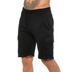 Mens Enzo Cargo Shorts Fleece Casual Beach Summer Elasticated Sports Half Pants