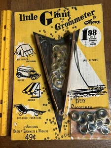 espositore attrezzi pubblicitari vintage Little Giant Grommeter di Tapex metà secolo - Foto 1 di 7