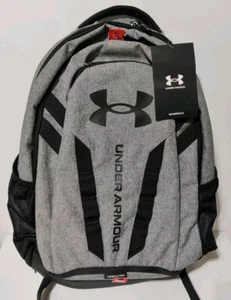 Under Armour Hustle 5.0 Storm Grey/Black Backpack 96510 Fits Up to 15" Laptop - Picture 1 of 4
