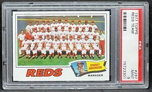 1977 Topps #287 Reds Team PSA 9 MINT Johnny Bench Pete Rose Sparky Anderson HOF