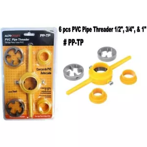 Altocraft 6pcs PVC Pipe Threader Maker Tool Set 1/2"/3/4"/1" NPT Tube - Picture 1 of 1