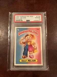 1986 Garbage Pail Kids Series 3 118A HALF NELSON PSA 10 Card OS3 3rd Gem Mint - Bild 1 von 2