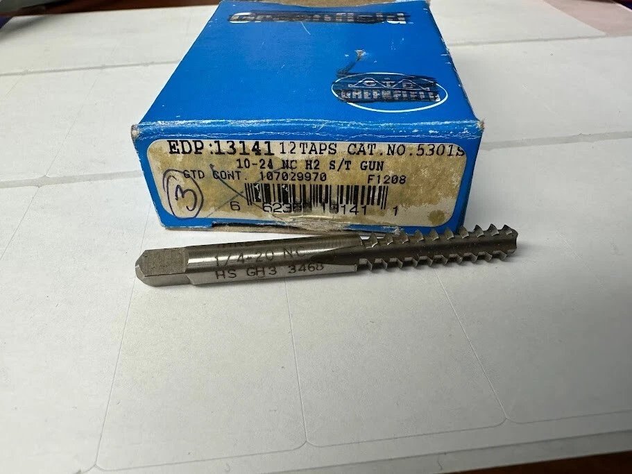 GREENFIELD TAPS 13140 CAT NO. 5301S 10-24 NC H2 LOT OF 4  - Image 1 of 1