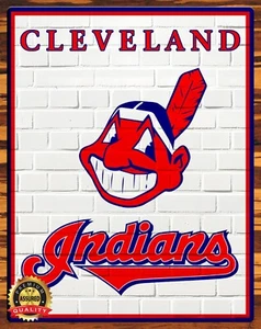Cleveland Indians - Chief Wahoo - Raro - Letrero de metal 11 x 14 - Imagen 1 de 4