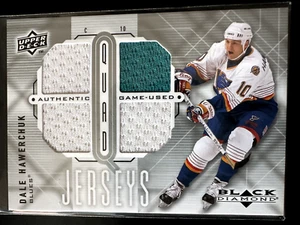 2009-10 Black Diamond Quad Jerseys Dale Hawerchuk JERSEY Blues - Picture 1 of 2