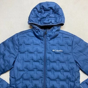 Columbia Delta Ridge II 650 Down Jacket Men's S Blue Omni-Heat Insulated Hiking - Picture 1 of 14