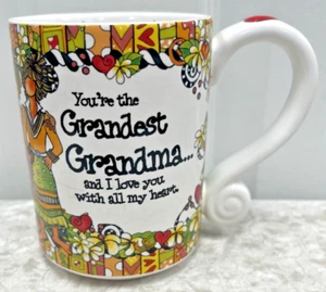 Grandest Grandma Suzy Toronto Large Coffee Mug Curled Handle W/ Heart Colorful - Picture 1 of 9