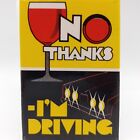 Vintage No Thanks I'm Driving Pinback Button Designated Driver Alcohol Free 1980