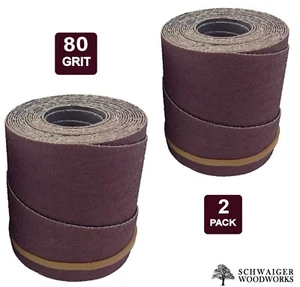 Envolturas/rollos lijadora de tambor, 80 g para SuperMax 19-38, paquete de 2 - Imagen 1 de 1