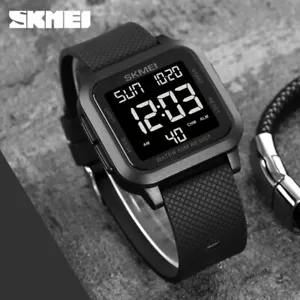 Orologio Sportivo Uomo Moda LED Grande Digitale Impermeabile Multifunzione Orologio da Polso - Foto 1 di 25