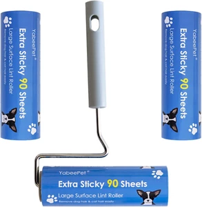 Extreme Sticky Lint Roller, Pet Hair Remover, 90 Sheets, 6.3", 1+2 Refills - Picture 1 of 7