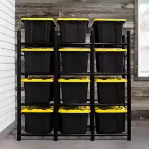 Proslat Heavy-duty 12 Tote Rack Safely Holds 12 Totes (Totes Not Included) - Picture 1 of 5