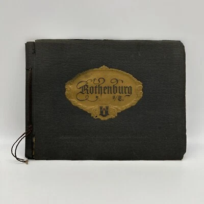 VINTAGE Rothenburg Germany Book 1928 Photo Album Art Prints Love Letters WWII - Image 1 of 4