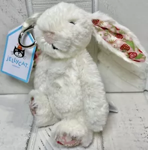 Jellycat London Blossom Cream Bunny 'Beere' Mini Plüsch Taschenanhänger Sammlerstück Neu mit Etikett - Bild 1 von 5