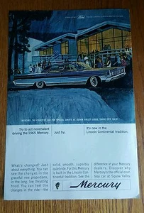 Anuncio impreso vintage de 1965 para el Mercury Lincoln Conti - Imagen 1 de 1