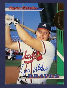1993 Braves Stadium Club #26 Ryan Klesko Signed Autograph Braves - Bild 1 von 2