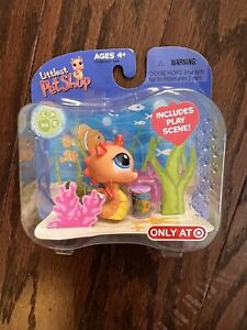 Littlest Pet Shop Target exclusive retired #815 orange & yellow seahorse