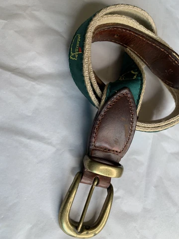 Masters Augusta National Belt Men’s 36 Brass Buckle Leather Ends Cover