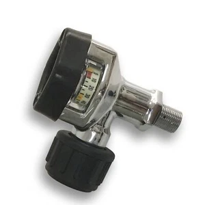 Acecare Tank Valve 30Mpa 300Bar SCBA Tank Valve with Gauge M18*1.5 - Picture 1 of 3