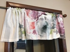Jcp Home Watercolor Floral Lined Rod Pocket Valance 60 W x 17 L Multi