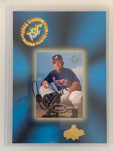 ATLANTA BRAVES JAVY LOPEZ signed handsigniert TOPPS STADIUM CLUB MASTER PHOTO - Bild 1 von 2