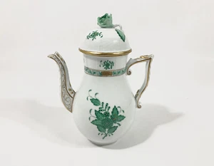 Herend Chinese Bouquet Green Coffee Pot - Picture 1 of 10