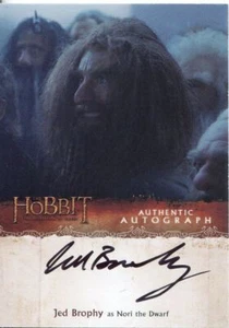 The Hobbit Desolation Of Smaug Autograph Card Jed Brophy as Nori the Dwarf - Picture 1 of 1
