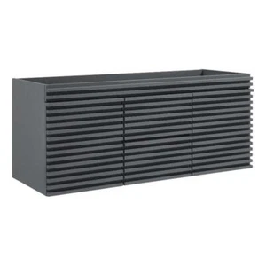 Modway Render 48" MDF and Particleboard Bathroom Vanity Cabinet in Gray - Picture 1 of 4