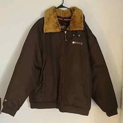 Chaqueta de Invierno Enyce Para Hombres De Colección NYC Bomber con Cuello de Piel Marrón RN96312 Talla XL Foto 1 de 4