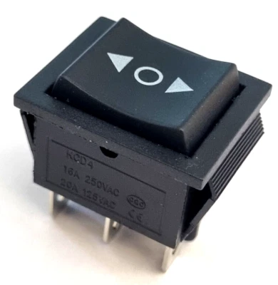 Momentary On Off On Rocker Switch 3 Position 6 Pin DPDT 16A  240Vac Car Dash 12V - Image 1 of 4