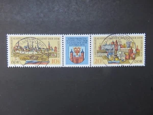 RDA 1978 Mi-Nr. DD WZd371 DD 2343 + 2344 exposición estampada en Cottbus - Imagen 1 de 2