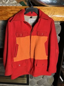 VTG 50s 60s All Weather Wool Game Pouch Hunting Field Jacket Coat Medium Grandpa - Picture 1 of 10