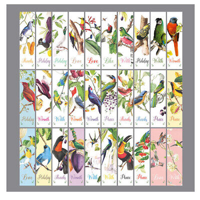 30pc Wild Birds Cute Paper Bookmarks For Books Book Markers Readers Gift • 3.91£