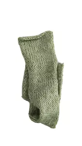 Yellow green shades handmade knit scarf coat outfit accessory 6.5" x 32" USA - Picture 1 of 4