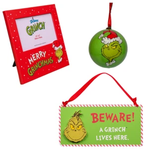 Dr. Seuss Der Grinch Weihnachtskugel, Bilderrahmen, Schild, Plakette *NEU & OVP* - Bild 1 von 17