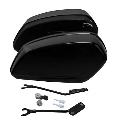 Gloss Black Hard Saddlebags For Harley Softail Street Bob 2025 Low Rider ST 25 - Изображение 1 из 4